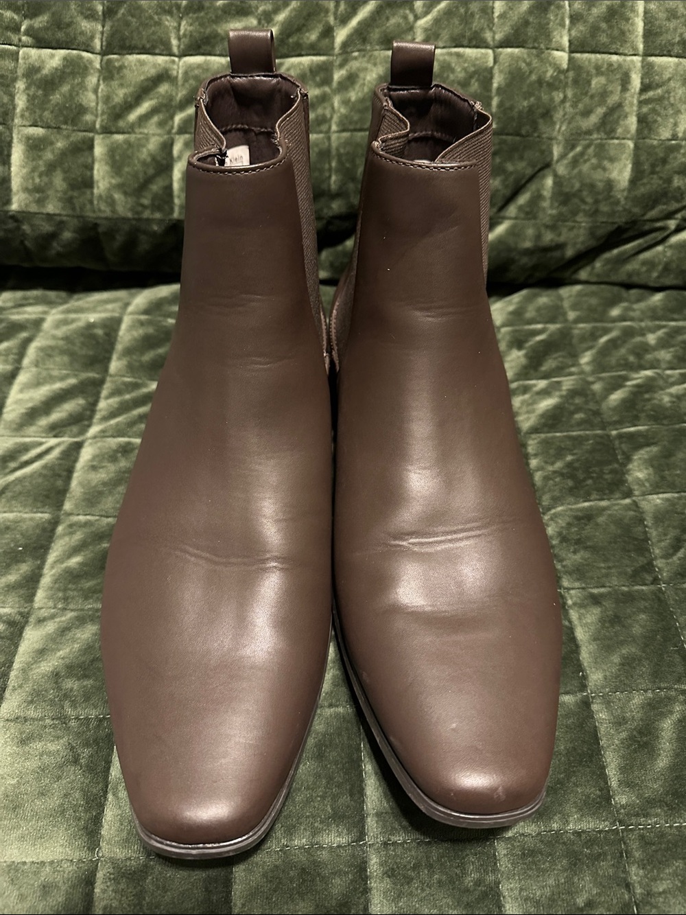 Calvin Klein Brown Leather Chelsea Chukka Boots